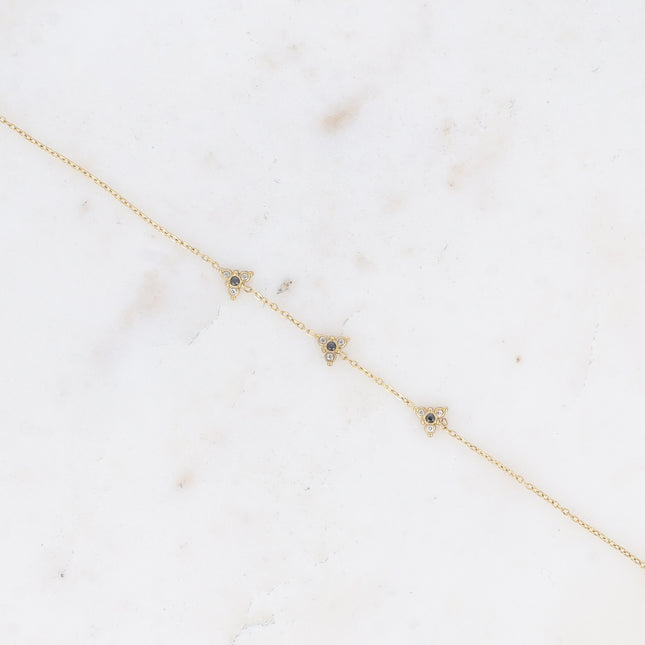 Bracelet Héloïse - triangle et oxydes de zirconium