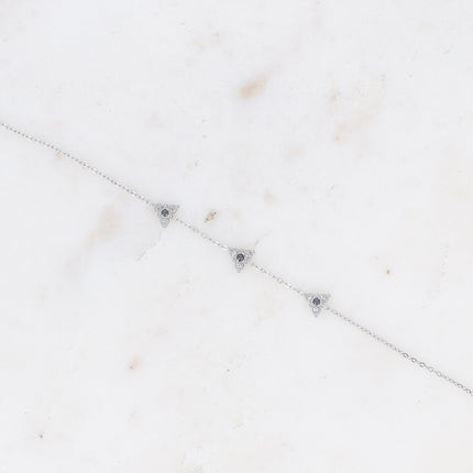 Bracelet Héloïse - triangle et oxydes de zirconium