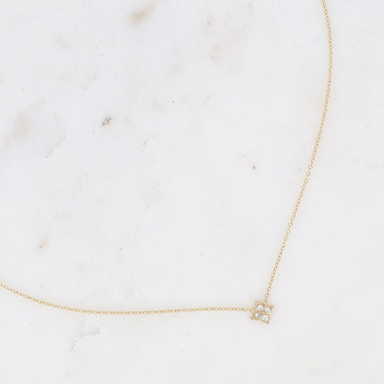 Collier - trèfle et oxydes de zirconium