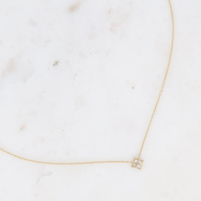 Collier - trèfle et oxydes de zirconium