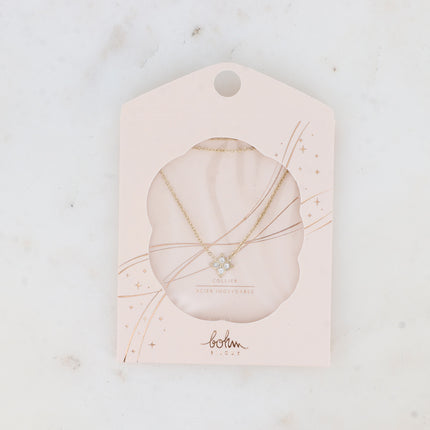 Collier - trèfle et oxydes de zirconium