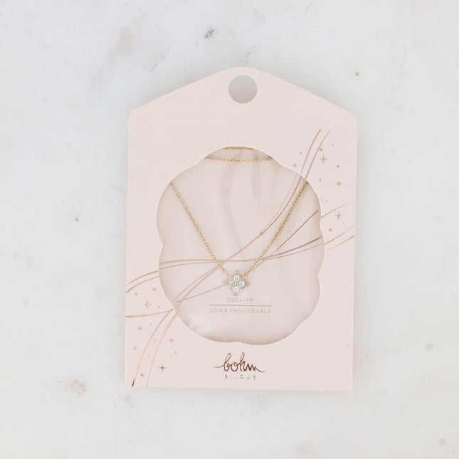 Collier - trèfle et oxydes de zirconium