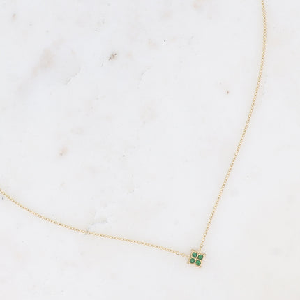 Collier - trèfle et oxydes de zirconium