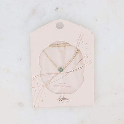 Collier - trèfle et oxydes de zirconium