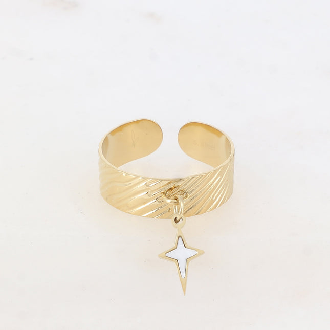 Bague Starlitine - étoile nacrée