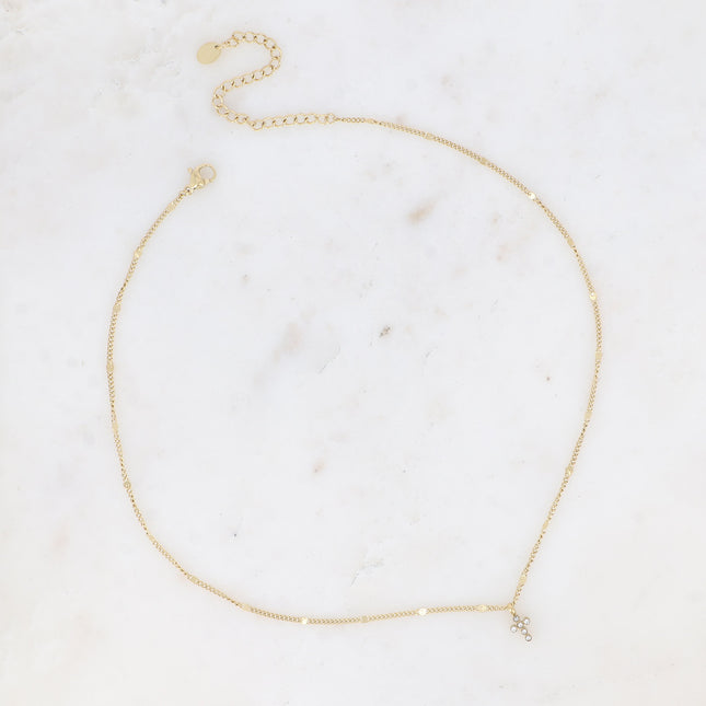 Collier Cross - croix et oxydes de zirconium