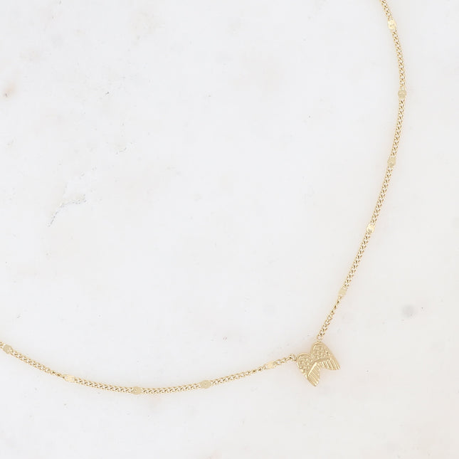 Collier Diane - ailes gravées