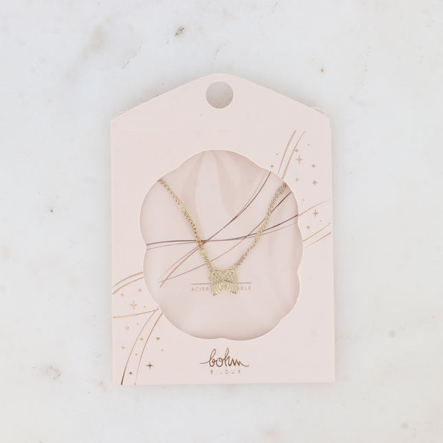 Collier Diane - ailes gravées