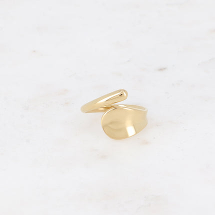 Bague - formes plates entrecroisées