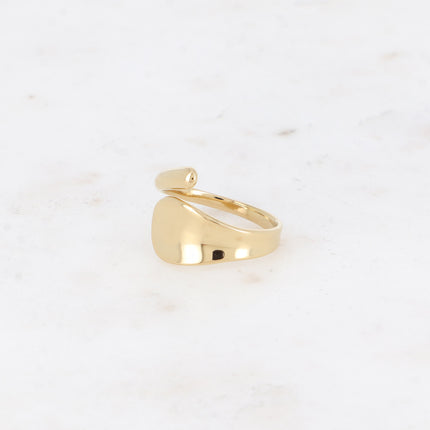 Bague - formes plates entrecroisées