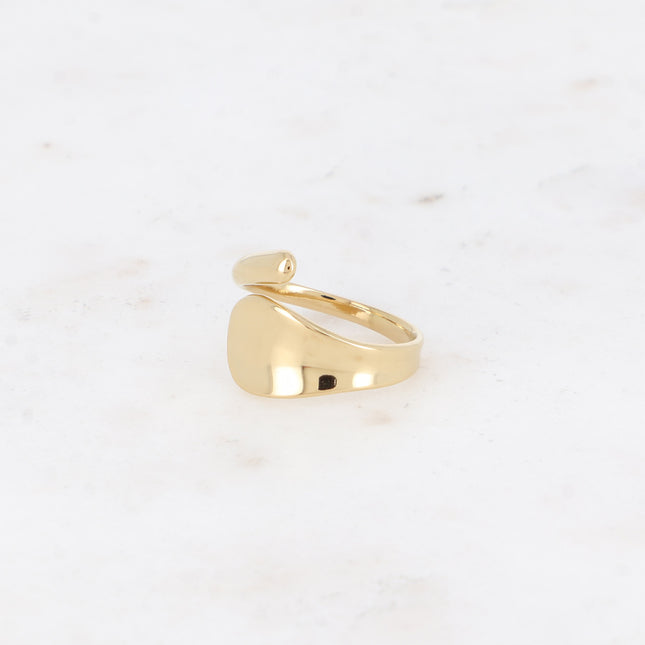 Bague - formes plates entrecroisées