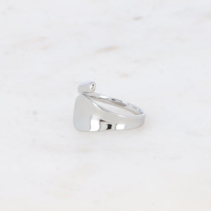 Bague - formes plates entrecroisées
