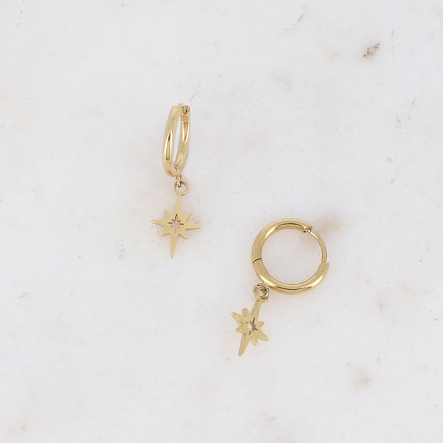 Soliane Creole earrings - openwork star
