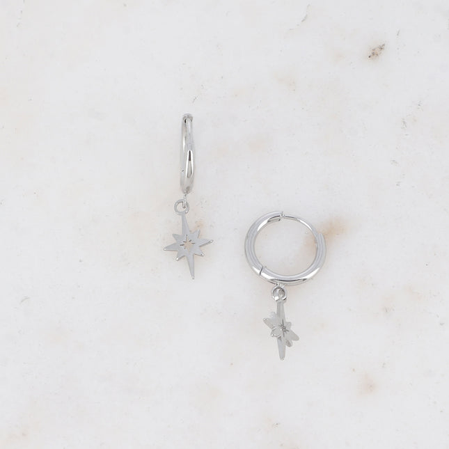 Soliane Creole earrings - openwork star