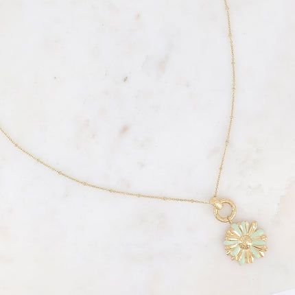 Collier Hortense - marguerite émaillée