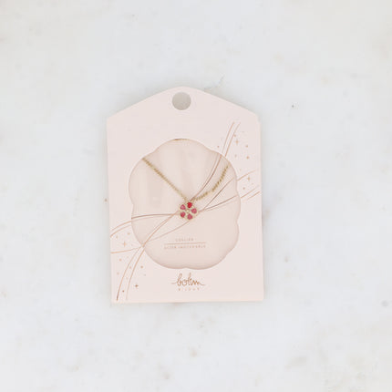Collier Alizon - fleur aux pétales texturées et émaillées