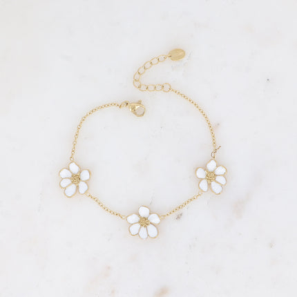Bracelet Bulla - 3 fleurs émaillées