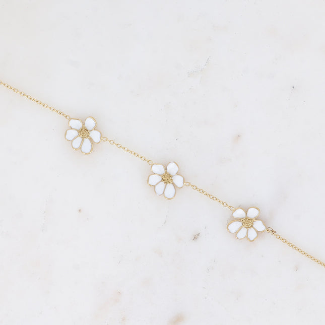 Bulla Bracelet - 3 enameled flowers