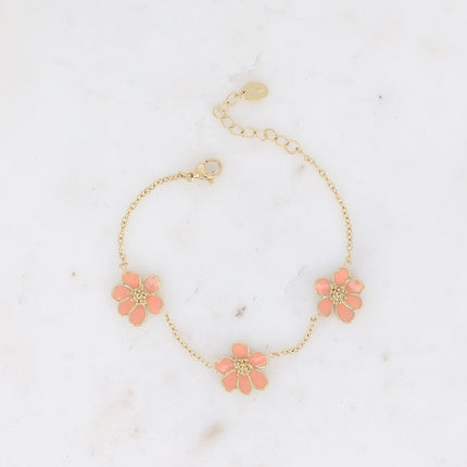 Bracelet Bulla - 3 fleurs émaillées