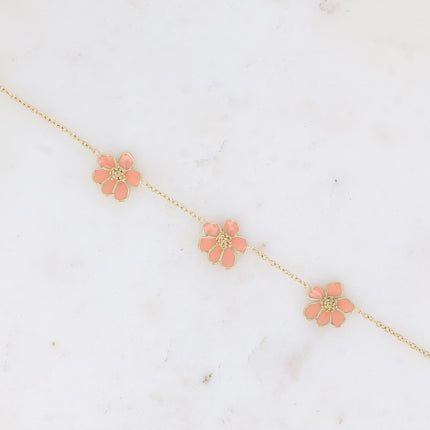 Bracelet Bulla - 3 fleurs émaillées