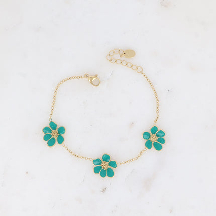 Bracelet Bulla - 3 fleurs émaillées