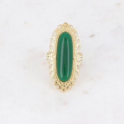 Bague - tige en pierre naturelle