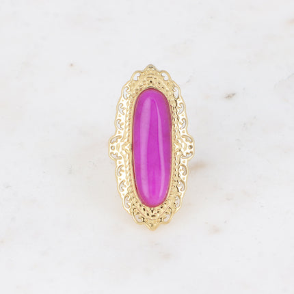 Bague - tige en pierre naturelle