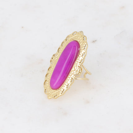 Bague - tige en pierre naturelle