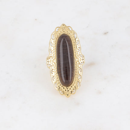 Bague - tige en pierre naturelle
