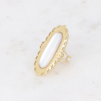 Bague - tige en pierre naturelle