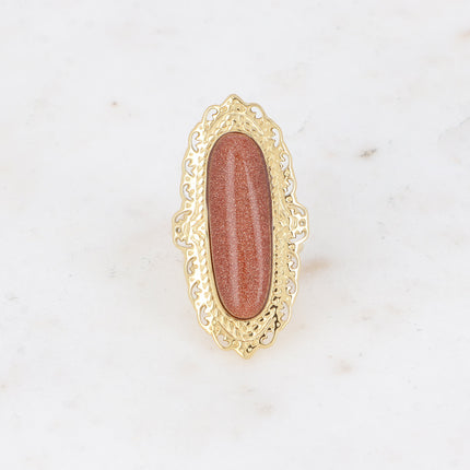 Bague - tige en pierre naturelle