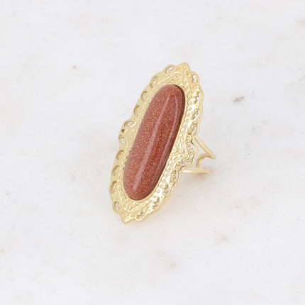 Bague - tige en pierre naturelle