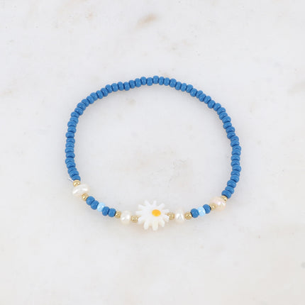 Bracelet - fleur, perles d'eau douce, perles