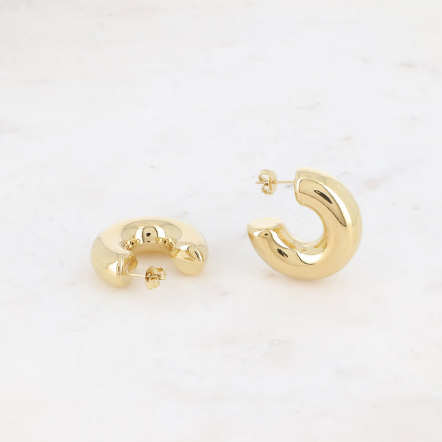 Creole earrings - thick and rounded