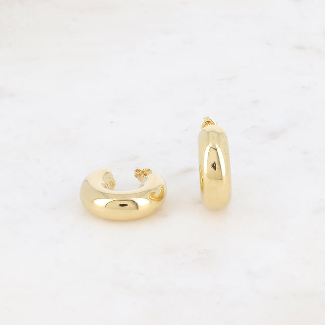 Creole earrings - thick and rounded