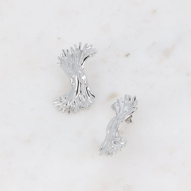 Stud earrings - floral effect