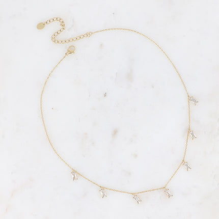 Collier Filia - 7 cristaux rectangulaires