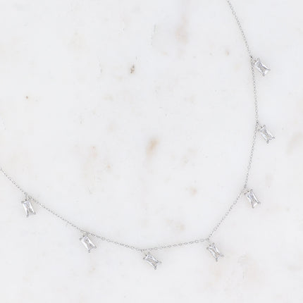 Collier Filia - 7 cristaux rectangulaires