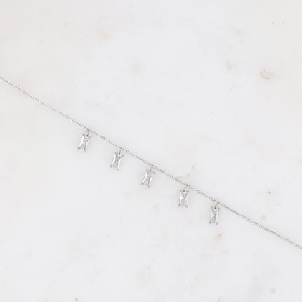 Bracelet Filia - 5 cristaux rectangulaires