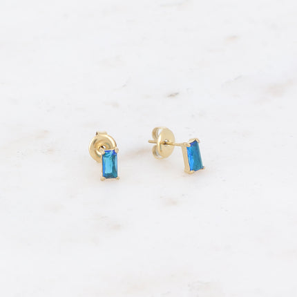 Filia stud earrings - rectangular crystals