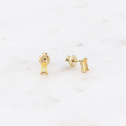 Filia stud earrings - rectangular crystals