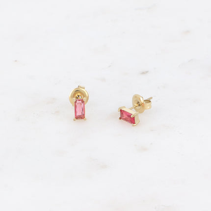 Filia stud earrings - rectangular crystals