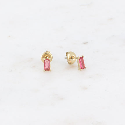 Filia stud earrings - rectangular crystals