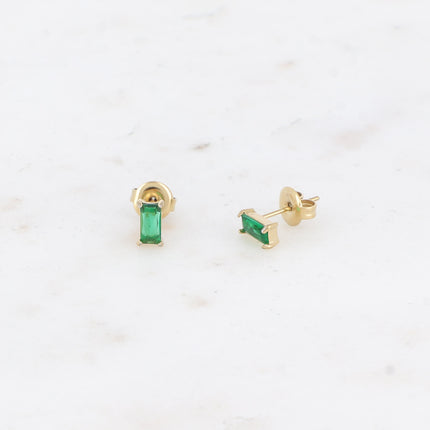 Filia stud earrings - rectangular crystals