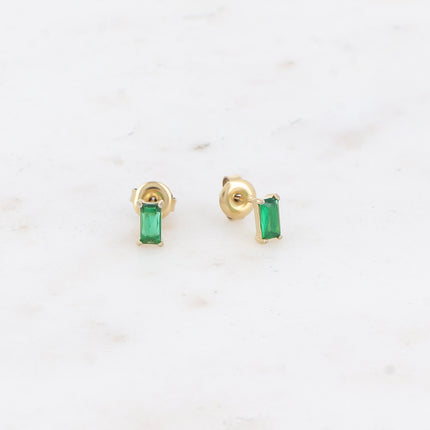 Filia stud earrings - rectangular crystals