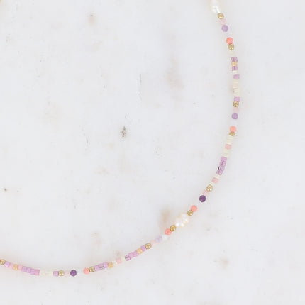 Collier - rocailles, perles d'eau douce