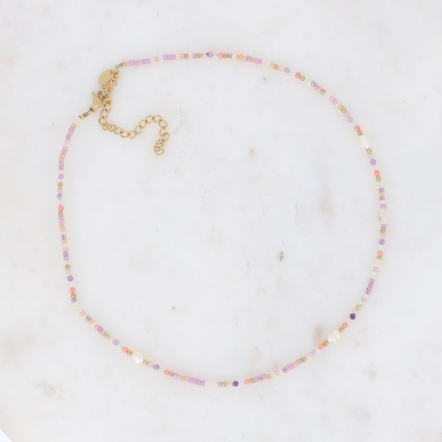 Collier - rocailles, perles d'eau douce