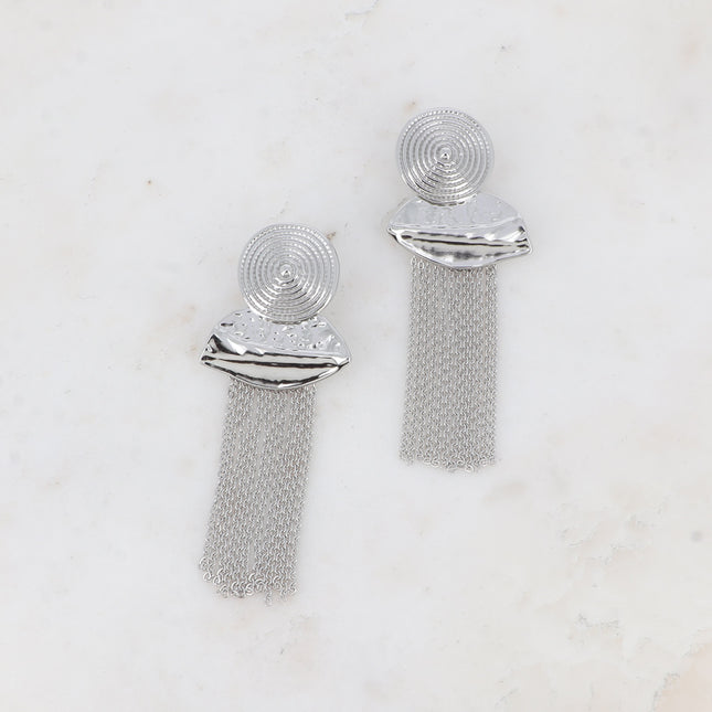 Adelita drop earrings - 2 pieces and 12 drop chains
