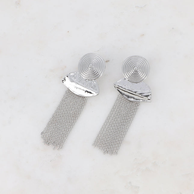 Adelita drop earrings - 2 pieces and 12 drop chains