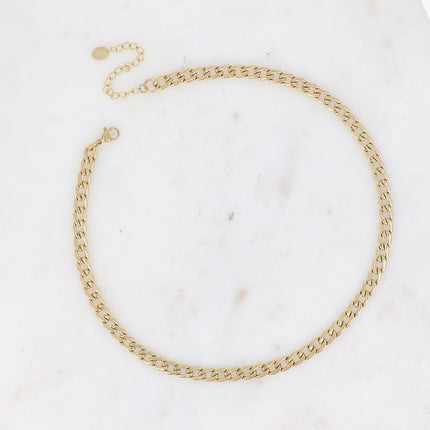 Collier UNISEX - maille gourmette 37+5CM